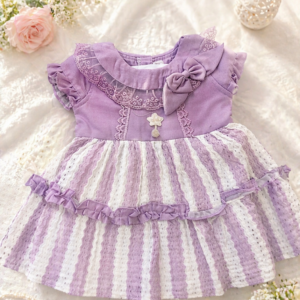 Alternative view of Baby Girl  Lace Party Dress with Bow & Frill – Soft Cotton Designer Outfit