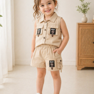 Toddler Girl’s 2-Piece Safari Utility Set