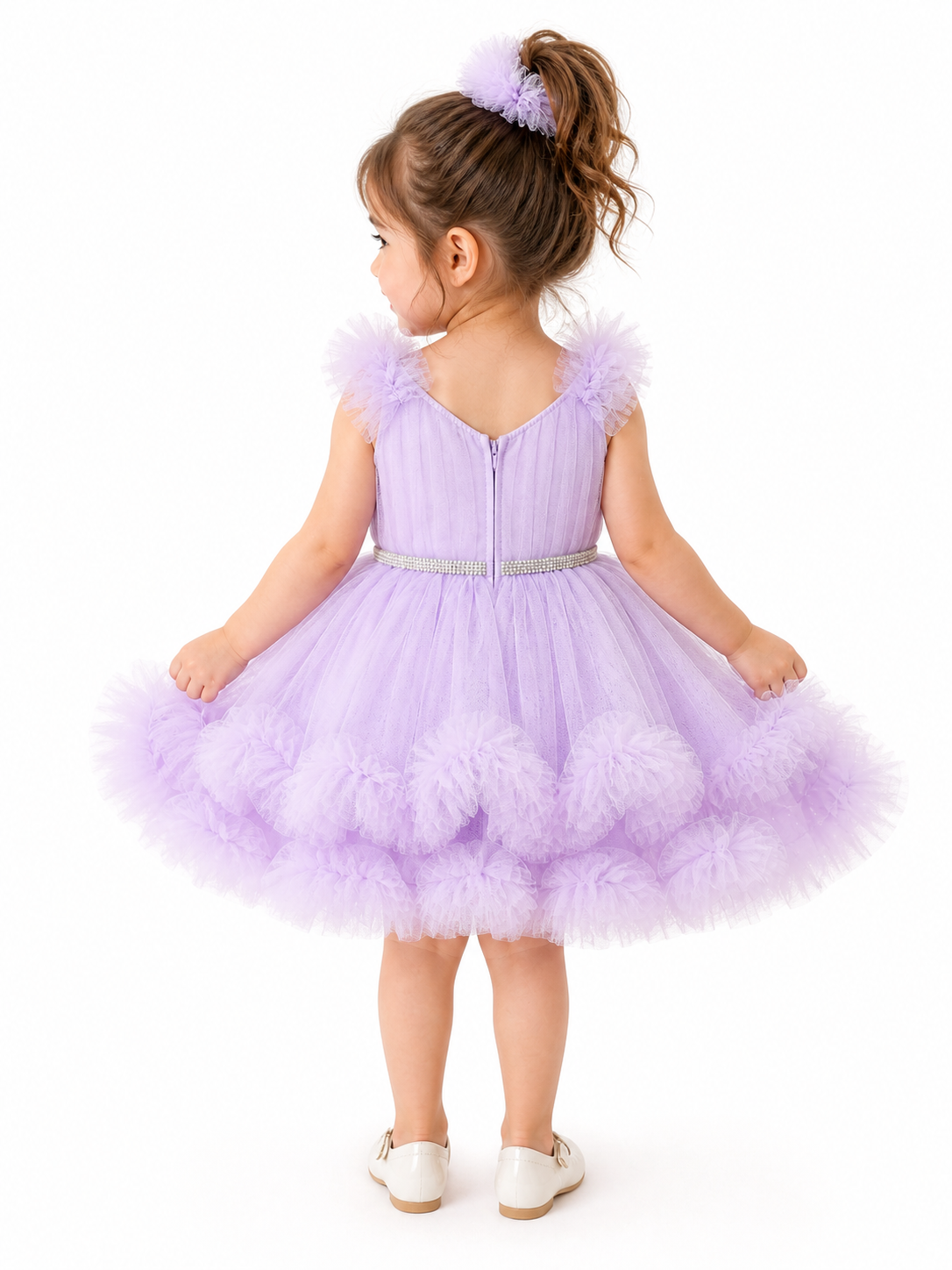 Elegant Lavender Tulle Party Dress for Girls – Birthday Special - Image 3