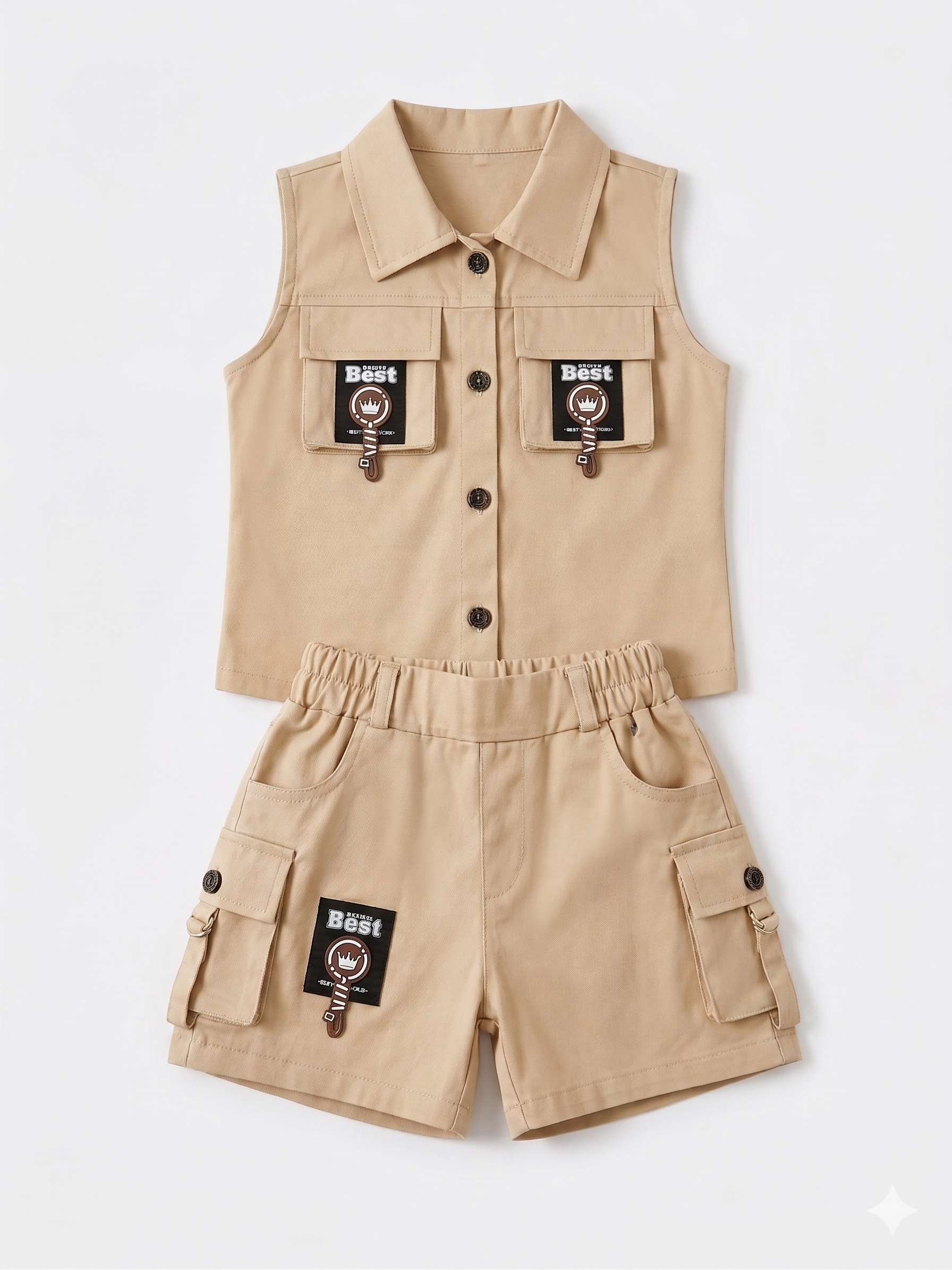 Toddler Girl’s 2-Piece Safari Utility Set - Image 2