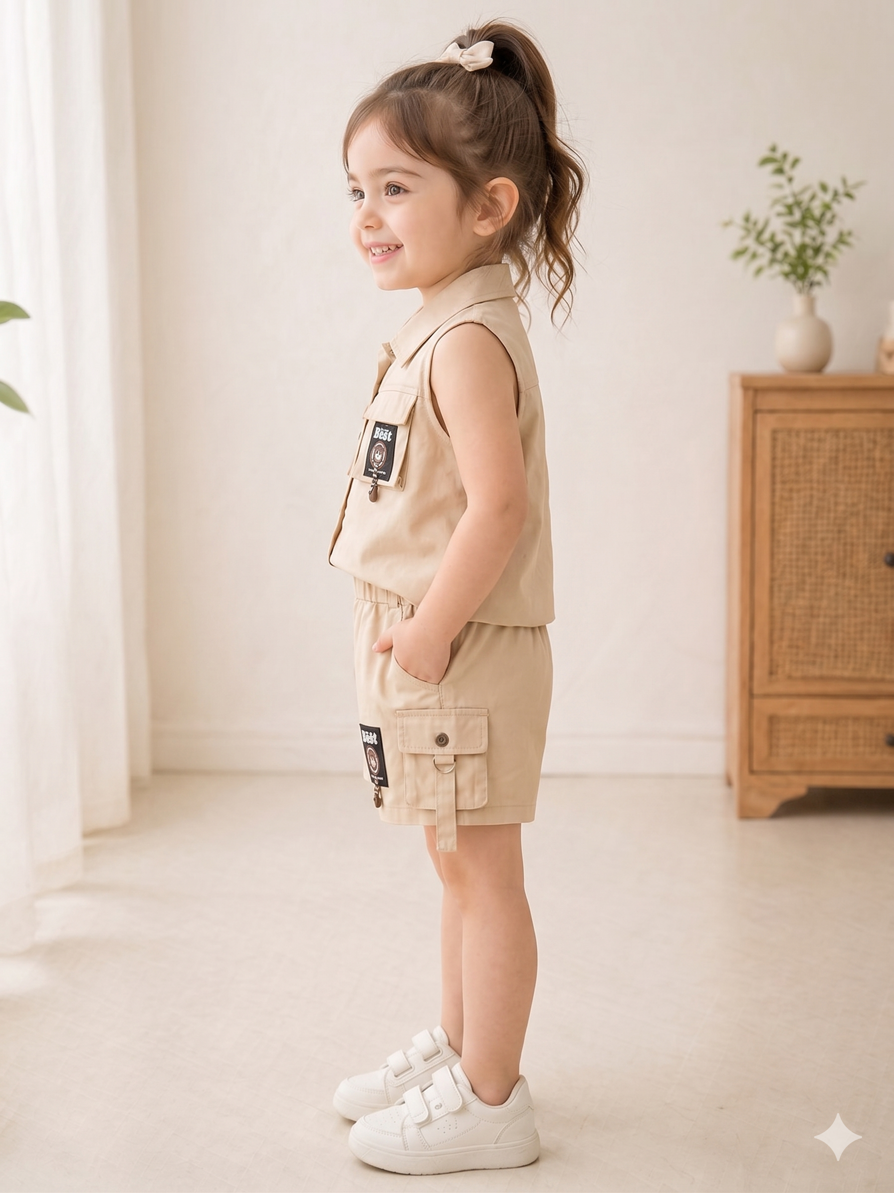 Toddler Girl’s 2-Piece Safari Utility Set - Image 3