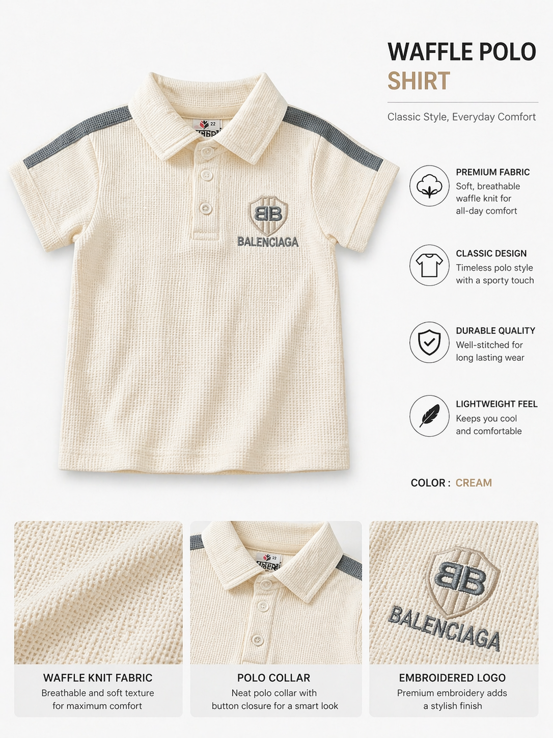 Premium Boys' Two-Piece Polo & Shorts Set - Image 4
