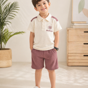 Boys Stylish Polo T-Shirt & Shorts Set