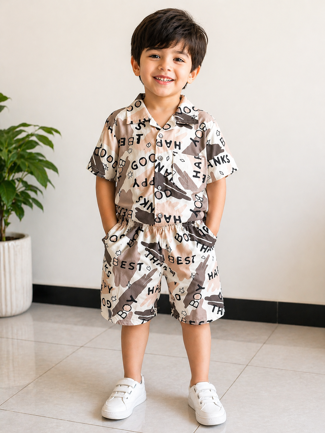 Boys Premium Graphic Print Co-ord Set – Comfortable Summer Wear