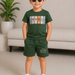 Boys Stylish Printed T-Shirt & Shorts Set