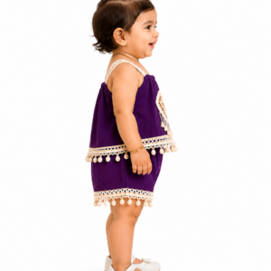 Alternative view of Me&Messy Baby Girls Purple Boho Co-Ord Set